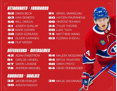 Montreal Roster 2025-26 Montreal Canadiens discussion thread - Page 10 - Habs & Hockey ...